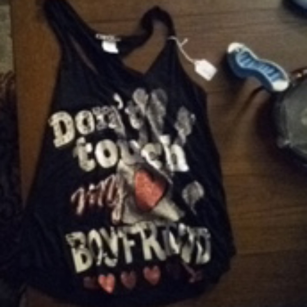 Black tank top